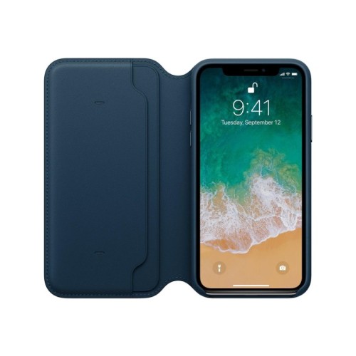 Apple Iphone X Leather Folio Cosmos Blue 